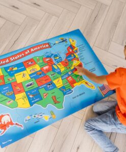 Melissa & Doug USA Map Floor Puzzle (51 pcs, 2 x 3 feet), Multi 33 91nD2iWKbTL 1