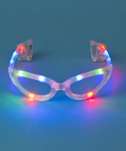 2-Pack of Flashing Panda LED Light-Up Flashing Party Raver Full-Frame Sunglasses Shades, Multi-Color 7 91nDhxBE46L