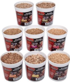 Camerons Natural Extra Fine BBQ Wood Chips - Apple, Cherry, Bourbon, Oak, Hickory, Maple, Pecan, Mesquite (8 Pints)- Sawdust Shavings for Smoking Guns, Smokers, Smoke Boxes - Barbecue Variety Gift Set 26 91nDuTQJ9gL