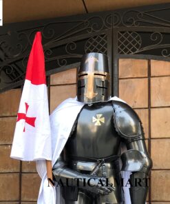 Nauticalmart LARP Armor - Halloween Dark Knight Full Crusader Wearable Suit of Armor 4 91nHmBnywnL