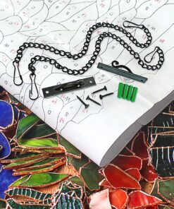 Design Toscano Lady Astor Demi-Lune Stained Glass Window Hanging Panel, 32 Inch, Amethyst Moon, 0.50" x 33.50" 13 91nJiAE0ZL