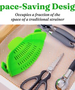 Kitchen Gizmo Snap 'N Strain Strainer, Clip On Silicone Colander, Fits all Pots and Bowls - Lime Green 33 91nRwlzR6fL