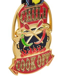 Chili Cook Off Premium Trophy Medals for Award Ceremony, Available 1st Place Gold, 2nd Place Silver, 3rd Place Bronze Positions - Sold Separately 9 91nTh7wBdUL