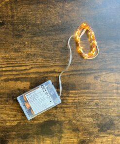 Amazon Basics 9ft 25 LED Fairy Lights, Battery Powered Outdoor String Lights for Bedroom, 2-pack (50 LEDs total), Warm White 25 LEDs, Fairy String - 2 pack 66 91nVTEUxeGL