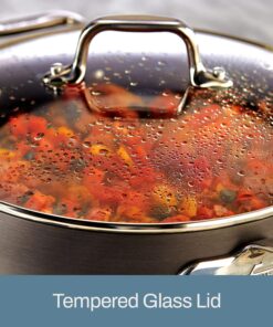 All-Clad HA1 Hard Anodized Nonstick Cookware Set 10 Piece Induction Oven Broiler Safe 500F, Lid Safe 350F Pots and Pans Black 10-Piece 18 91nY3NIWDL