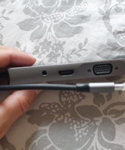 ikling USB C Hub, 9-in-1 USB C Adapter with 4K USB C to HDMI, VGA, Gigabit Ethernet, 100W PD, 2 USB-A 5 Gbps, MicroSD/SD Card Reader, USB C Dock for Most Type-C Devices 9 IN 1 HUB 67 91nePfpYJL