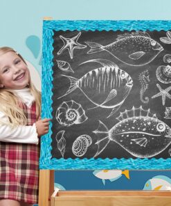 57.4 Ft Ocean Wave Bulletin Board Borders 50 Pcs Under The Sea Beach Boards Trim for School Classroom Bulletin Borad Office Wall Decal 12 91nev7jTQIL