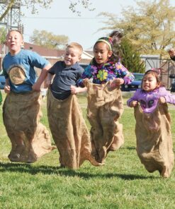 Alytree 6 Pack Burlap Potato Sack Race Bags, 24"x40" Outdoor Lawn Games for Kids & Adults, Outside yard games for Birthday Party, Field Day Family Reunion, Carnival, Easter, Halloween, 4th of July 6 Count (Pack of 1) 16 91nnw7ceE1L