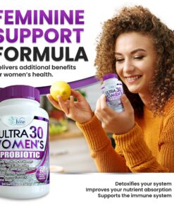 Probiotics For Women With Digestive Enzymes Prebiotics Cranberry & Goldenrod For Vaginal & Gut Health 30 Billion CFU Womens Probiotic Bloating Relief Multi Enzyme Pro PH Balance Vegan Gluten Free 60ct 1 Count (Pack of 1) 13 91npLREkY9L