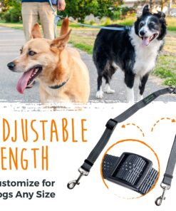 Mighty Paw Dual Dog Leash - Suitable for Two Dogs - Leash for 2 Dogs No Tangle - Leash Splitter - Large and Small Dog Compatible - Dual Leash Attachment - Double Clip Dog Leash Coupler - Dog Splitter Double Leash Standard | Dogs 30+ lbs 25 91nsXVMJ7sS