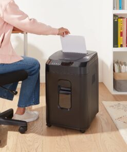 Amazon Basics 150 Sheet Autofeed Micro Cut Paper Shredder, Black 35 91nxO4k3vHL