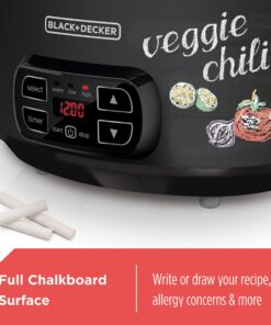 BLACK+DECKER 7-Quart Digital Slow Cooker with Chalkboard Surface, Slate, SCD4007 28 91o5qQAeStL