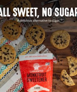 Lakanto Classic Monk Fruit Sweetener with Erythritol - White Sugar Substitute, Zero Calorie, Keto Diet Friendly, Zero Net Carbs, Baking, Extract, Sugar Replacement (Classic White - 8.29 oz) Classic White 8.29 Ounce (Pack of 1) 20 91o8RdrPFOL