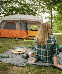 Alternative view of CORE 10 Person Tent | Large Multi Room Tent for Family | Included Tent Gear Loft Organizer for Camping Accessories | Portable Cabin Huge Tent with Carry Bag for Outdoor Car Camping 10 Person (Orange)