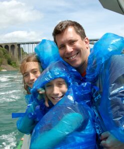 Lingito Rain Ponchos Family Pack - Emergency Drawstring Hood Poncho for Children & Adults Lightweight Reusable or Disposable Family - (4) Adult + (4) Children Multicolor 21 91oC4HocEML