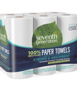 Seventh Generation Paper Towels, 100% Recycled Paper, 2-Ply, 6 Roll, 6 Count (Pack of 2) 6 Count (Pack of 2) 14 91oGYcRWZWL