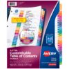 Avery A-Z Tab Dividers for 3 Ring Binders, Customizable Table of Contents, Multicolor Tabs, 1 Set (11125), 0.281 H x 11.0 L x 11.0 W Classic 13 91oIAStpE7L