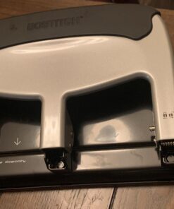 Bostitch Office EZ Squeeze Heavy Duty 3 Hole Punch, 40-Sheet Capacity, Use Less Force, Perfect for Home Office School Supplies, Sleek Design, Silver 1 57 91oJKtWHRvL
