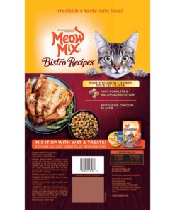 Meow Mix Bistro Recipes Dry Cat Food, Rotisserie Chicken Flavor, 12 Pound Bag 12 Pound (Pack of 1) 22 91oLAnmAZDL