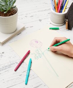 Amazon Basics Felt Tip Marker Pens, 24-Pack, Assorted Colors 24 Pack 27 91oNPgYtbL