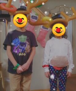 Uniqhia Inflatable Reindeer Antler Ring Toss Game, 2023 Christmas Games Ring Toss for Christmas Party Games, Patented Brown-2 Pack 21 91oQxG8bZQL