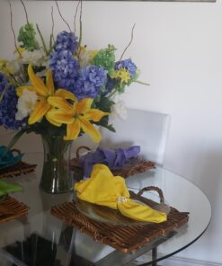 COTTON CRAFT Multicolor Cloth Napkins - Set of 12 Pure Cotton Everyday Lunch Dinner Napkin - Spring Summer Fall Holiday Birthday Party Gift - Soft Washable Absorbent Reusable Napkin - Oversized 20x20 12 Pack -20x20 Inch 49 91oR5rv10L