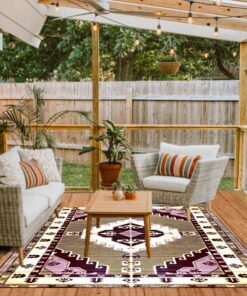 BalajeesUSA Outdoor Patio Rugs Clearance 6'x9' (183 cm x 274 cm) Red, Black, Lt Yellow, white 20171 6 ft x 9 ft Yellow, Chocolate, White 9 91oTpIygyhL