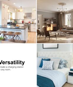 GE 6-Outlet Extender, Grounded Wall Tap, Adapter Spaced Outlets, 3-Prong, Multiple Plug, Quick and Easy Install, Cruise Essentials, UL Listed, White, 50759 1 Pack Standard Power Strip 31 91oYHQri8L