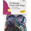 Charles Leonard Loose Leaf Rings, 1" Diameter, Metallic Assorted Colors, (85000), 50 per pack Assorted Metallic Colors 50 Count 1 Inch Diameter 20 91oaB1Yy2uL
