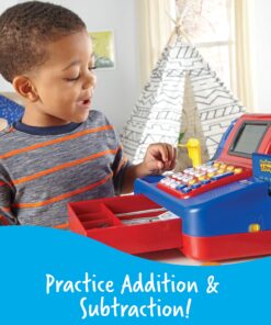 Learning Resources Pretend & Play Teaching Cash Register, 73 Piece Set, Ages 3+, Talking Register, Counting Activities, Money Management, for Kids 18 91ocMfdBA9L 1