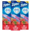 Ziploc Slider Storage Bags with New Power Shield Technology, Gallon, 32 Count, Pack of 3 (96 Total Bags) 32 Count (Pack of 3) 34 91odCL4QBcL