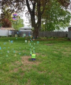 Gazillion Tornado Bubble Machine - Kids Bubble Blower - Blows 4500 Bubbles per Minute - Ideal for Outdoor Fun & Parties - Includes 4 oz. Gazillion Bubble Non-Toxic Solution Green 37 91oeMdLCGUL 1