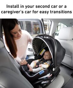 Graco FastAction Fold Jogger Travel System | Includes The FastAction Fold Jogging Stroller and SnugRide 35 Infant Car Seat, Gotham & SnugRide Lite Infant Car Seat Base, Black 32 Inch (Pack of 1) 12 91ohISykEL