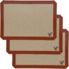 Silicone Baking Mat - Set of 3 Half Sheet (Thick & Large 11 5/8" x 16 1/2") - Non Stick Silicon Liner for Bake Pans & Rolling - Macaron/Pastry/Cookie/Bun/Bread Making - Professional Grade Nonstick 5 91oiMMvo3UL
