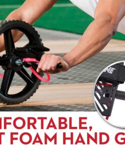 Lifeline Power Wheel for At Home Full Body Functional Fitness Strength including Abs & Core, Lower Body and Upper Body with Foot Straps for More Workout Options , Black 17 91oncB1ODYL