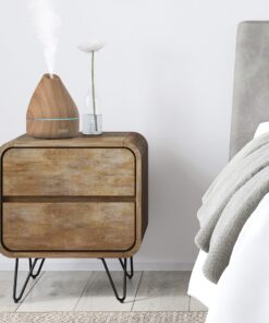 Pure Enrichment PureSpa Natural Essential Oil Diffuser (Natural) – 200ml Water Tank Lasts Up to 10 Hours with Soft Color-Changing Lights and Auto Safety Shut-Off Wood 23 91p xZ0G1yL