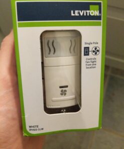 Leviton IPHS5-1LW Decora In-Wall Humidity Sensor & Fan Control , 3A, Single Pole, White 1 Pack 38 91pBV3 LCOL