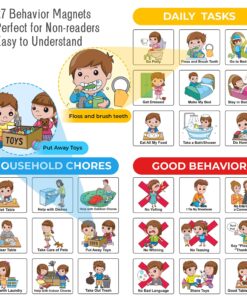 Kanru Behavior Chart for Kids at Home, Magnetic Reward Chart, Responsibility Chart, Chore Chart, Star Chart, Accommodate 1-3 Kids (for Home Use) 22 91pEKtawv4L