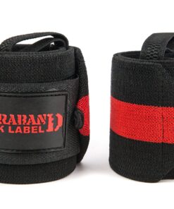 Contraband Black Label 1001 Weight Lifting Wrist Wraps w/Thumb Loops (PAIR) - Competition Grade Wrist Support USPA Approved for Powerlifting, Bodybuilding, Strongman 18in Standard Length 2-Stripe Heavy (BLACK/WHITE) 17 91pHGzf35oL