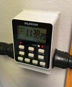 Outlet Timer, NEARPOW Dual Digital Light Timer with 2 Independently-controlled Outlets, 18 ON/OFF Programs, 24-Hour and 7-Day Programmable,Indoor Heavy Duty Electrical Timer Switch, 3 Prong, 15A/1800W 1 35 91pQWnZItrL