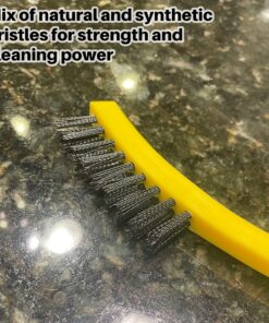 Alternative view of Rubbermaid Commercial Products Tile and Grout Brush, Black, Cleaning Scrubbing Brush, Multi-Surface for Grout, Bathrooms, Kitchens, Countertops, 8.5"