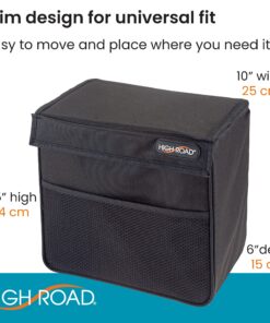 High Road TrashStand Car Trash Can with Weighted Bottom, Lid and Removable Leakproof Lining for the Front Seat, Back Seat or Trunk 13 91pbZUjatPL