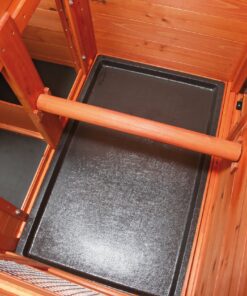 TRIXIE Pet Products Chicken Coop with Outdoor Run, 66.75 x 30.25 x 41.25 inches 66.8"L x 30.3"W x 41.3"H 40 91pbxNKQHjL