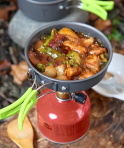 MalloMe Camping Cookware Mess Kit for Backpacking Gear – Camping Cooking Set - Camping Pots and Pans Set - Backpacking Stove/Portable Stove Compatible - Camp Kitchen Equipment Accessories Pot 1 Liter Pot 39 91pcjsDu4xL