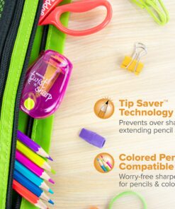 Bostitch Office Twist-n-Sharp Pencil Sharpener, for Kids & Colored Pencils, Assorted Colors (PS1-ADJ) 38 91peGlgxnXL