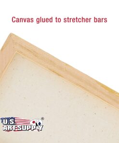 U.S. Art Supply Mini Stretched Canvas 10-Ounce Primed Square Assortment (8-Canvases Square inch Sizes - 1-1/2", 2", 2-1/2", 2-3/4", 3-1/4", 3-5/8", 4", 4-1/2") 24 91pg6NI6a5L