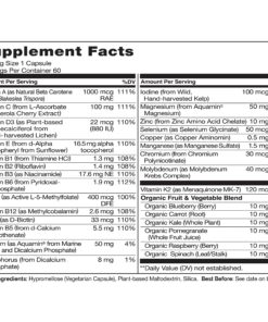 NATURELO One Daily Multivitamin for Men - with Vitamins & Minerals + Organic Whole Foods - Supplement to Boost Energy, General Health - Non-GMO - 60 Capsules - 2 Month Supply 60 Count (Pack of 1) 32 91plpYRjlL