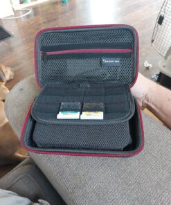 Smatree Carrying Case for New Nintendo 3DS XL/New 2DS XL, Hard Protective Shell Travel Case for Nintendo New 3DS/Nintendo New 3DS XL-Super NES Edition- Black/Red Black Red 65 91pow6E3SiL