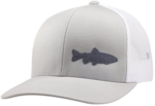 LINDO Trucker Hat - Trout Fishing 2.0 One Size Silver/White