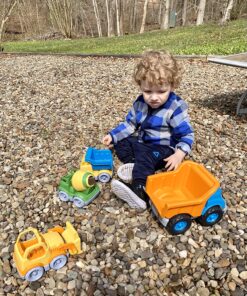Green Toys Construction Vehicle Set, 3-Pack - Pretend Play, Motor Skills, Kids Toy Vehicles. No BPA, phthalates, PVC. Dishwasher Safe, Recycled Plastic, Made in USA. 41 91q6aI1ErnL